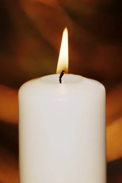 Framed Print : Burning White Candle Print Framed Print : Burning White Candle Print