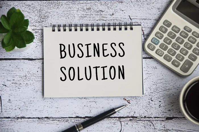 Framed Print : Business Solution Print on Notepad Framed Print : Business Solution Print on Notepad