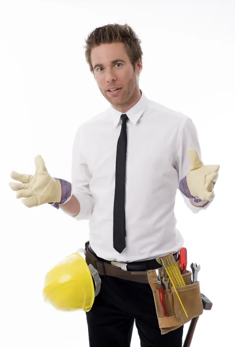 Framed Print : Businessman with Tools Print Framed Print : Businessman with Tools Print