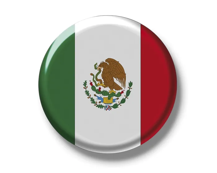 Framed Print : Mexico Flag Print Button Badge Framed Print : Mexico Flag Print Button Badge