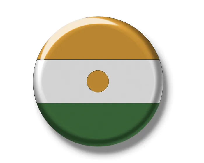 Framed Print : Button Badge, Flag of Niger Print Framed Print : Button Badge, Flag of Niger Print