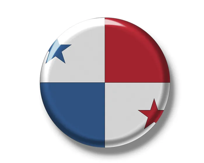 Framed Print : Panama Flag Print Button Badge Framed Print : Panama Flag Print Button Badge