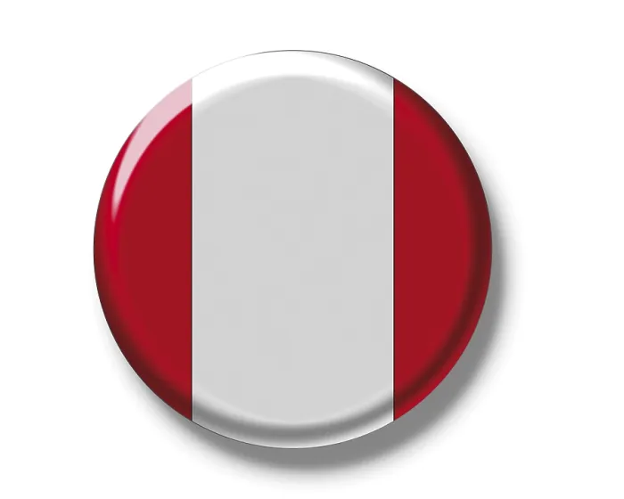 Framed Print : Peru Flag Print Button Badge Framed Print : Peru Flag Print Button Badge