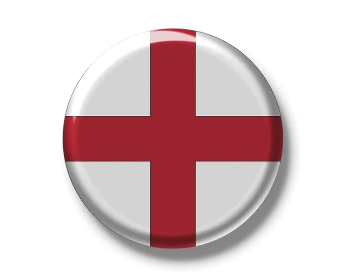Framed Print : Button, Flag of England Print Framed Print : Button, Flag of England Print