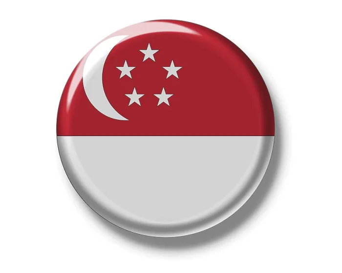 Framed Print : Singapore Flag Print Framed Print : Singapore Flag Print