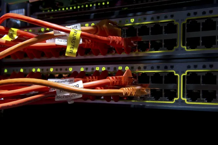 Framed Print : Internet Server Cabling Print Framed Print : Internet Server Cabling Print