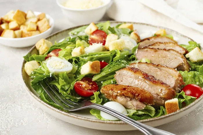 Framed Print : Homemade Duck Breast Caesar Salad Print Framed Print : Homemade Duck Breast Caesar Salad Print