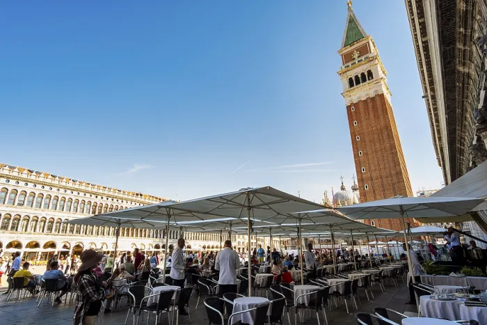 Framed Print : Print of Cafe at St. Mark's Square, Venice Framed Print : Print of Cafe at St. Mark's Square, Venice
