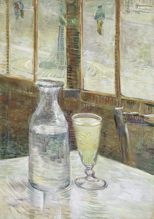 Framed Print : Vincent van Gogh Print: Cafe Table with Absinthe (1887) Framed Print : Vincent van Gogh Print: Cafe Table with Absinthe (1887)