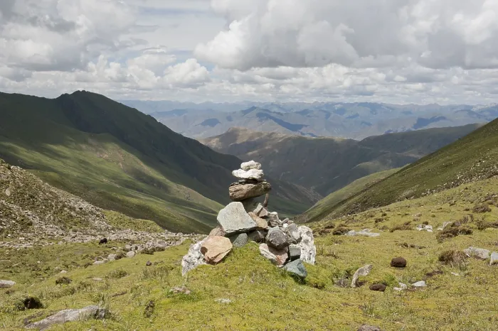Framed Print : Cairns on the path to the Shug-La Pass Print, Tibet Autonomous Region Framed Print : Cairns on the path to the Shug-La Pass Print, Tibet Autonomous Region