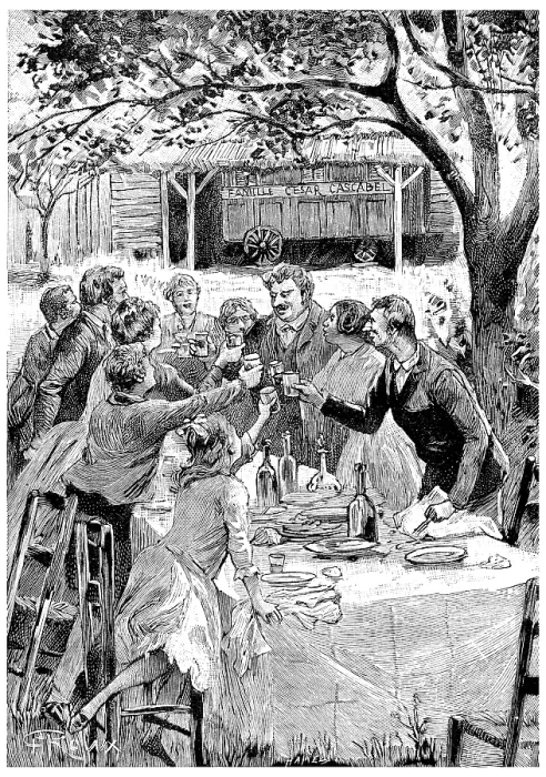 Framed Print : Vintage Print of Jules Verne's Cesar Cascabel Illustration, 1890 Framed Print : Vintage Print of Jules Verne's Cesar Cascabel Illustration, 1890