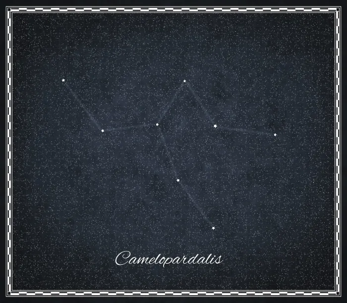 Framed Print : Camelopardalis Star Constellation Print Framed Print : Camelopardalis Star Constellation Print
