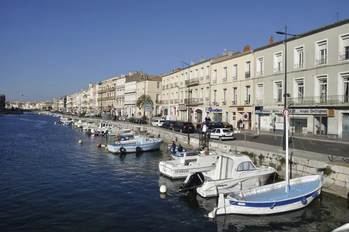 Framed Print : Sete Canals Print, France Framed Print : Sete Canals Print, France