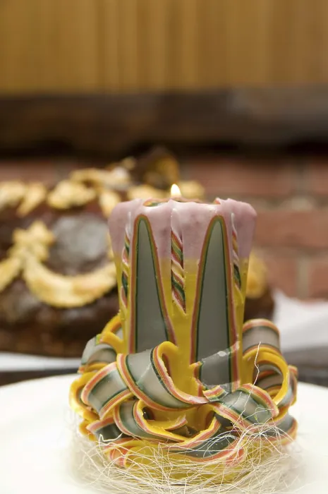 Framed Print : Candle in the Form of Ribbons Print Framed Print : Candle in the Form of Ribbons Print