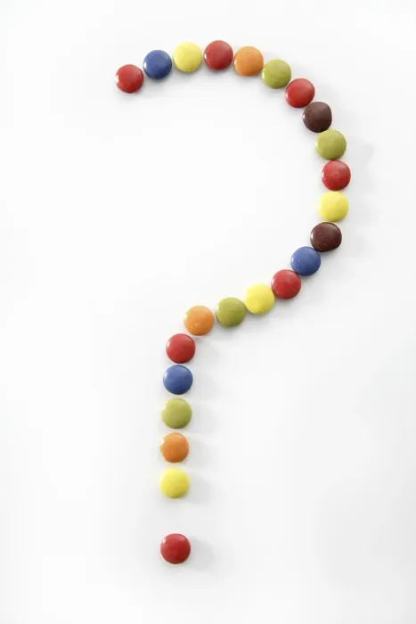 Framed Print : Candy Sweets Question Mark Print Isolated White Background Framed Print : Candy Sweets Question Mark Print Isolated White Background