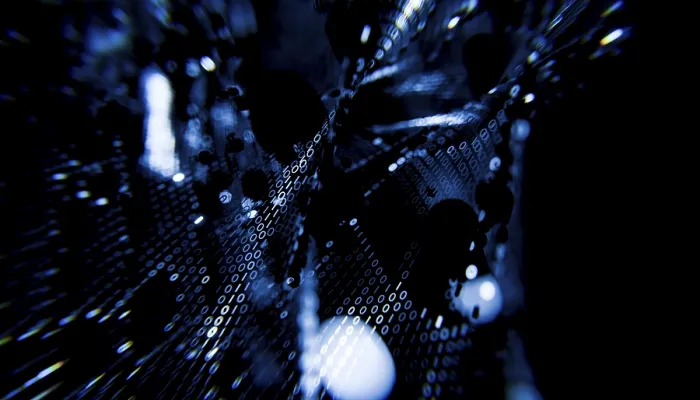 Framed Print : Futuristic Digital Landscape 3D Print in Dark Blues Framed Print : Futuristic Digital Landscape 3D Print in Dark Blues