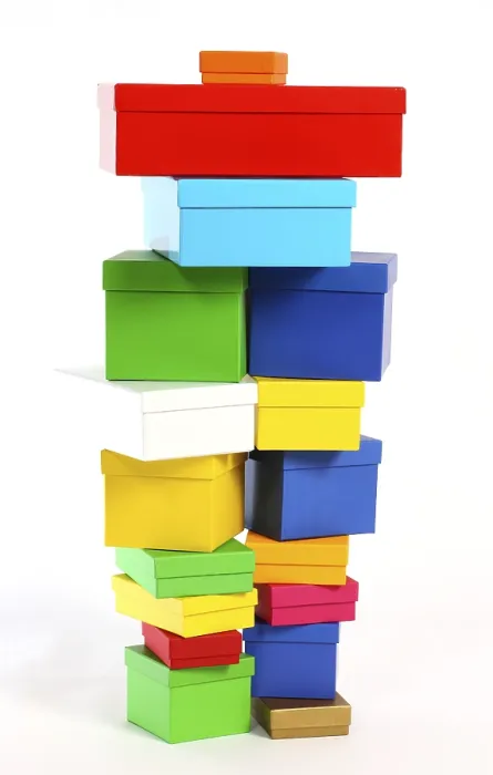 Framed Print : Cardboard Gift Boxes Print