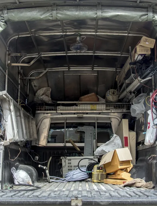 Framed Print : The Cargo Space of a Lorry with Tools Print Framed Print : The Cargo Space of a Lorry with Tools Print