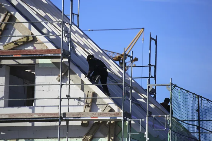 Framed Print : Carpentry Work Print: Residential Building Construction Framed Print : Carpentry Work Print: Residential Building Construction