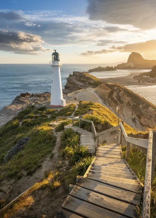 Framed Print : Castlepoint Lighthouse Print, Wairarapa Coast, New Zealand