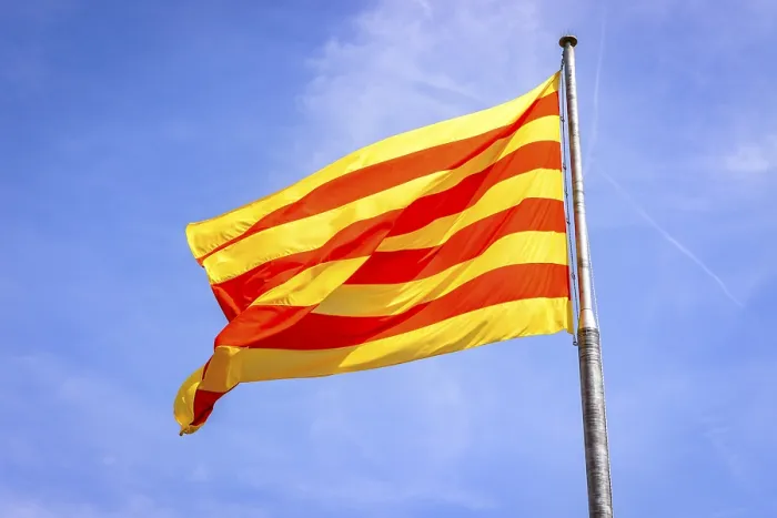 Framed Print : Catalan Flag Print, Barcelona, Spain Framed Print : Catalan Flag Print, Barcelona, Spain