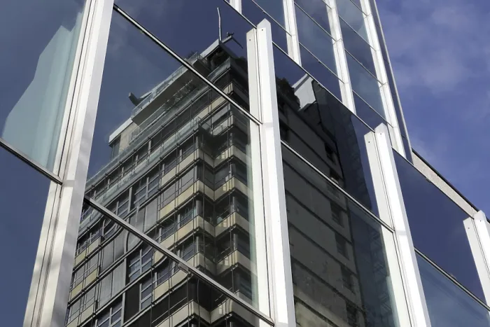 Framed Print : Reflection on a Skyscraper Print Framed Print : Reflection on a Skyscraper Print