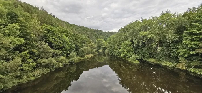 Framed Print : Thuringian Forest Nature Park Print - River Reflection Framed Print : Thuringian Forest Nature Park Print - River Reflection