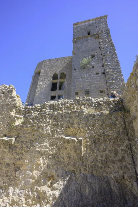 Framed Print : Cathar Castle Queribus Print, Aude France Framed Print : Cathar Castle Queribus Print, Aude France