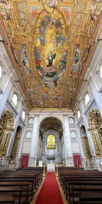 Framed Print : Santarem Cathedral Print - Adorned Ceiling, Portugal Framed Print : Santarem Cathedral Print - Adorned Ceiling, Portugal