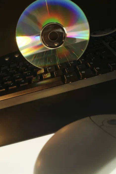 Framed Print : Cd Rome Print on Computer Keyboard Framed Print : Cd Rome Print on Computer Keyboard
