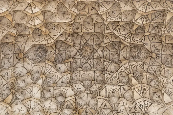 Framed Print : Ceiling with Plaster Decorations Print, Granada, Spain Framed Print : Ceiling with Plaster Decorations Print, Granada, Spain