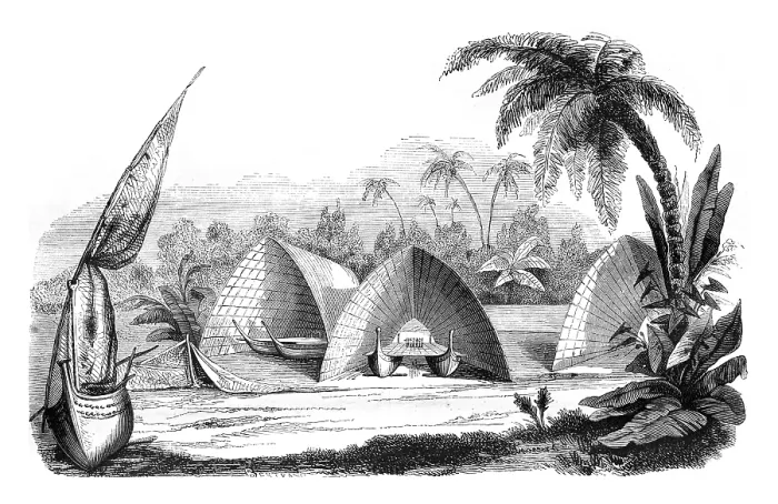 Framed Print : Central Polynesia Print, 1846 Engraving Framed Print : Central Polynesia Print, 1846 Engraving