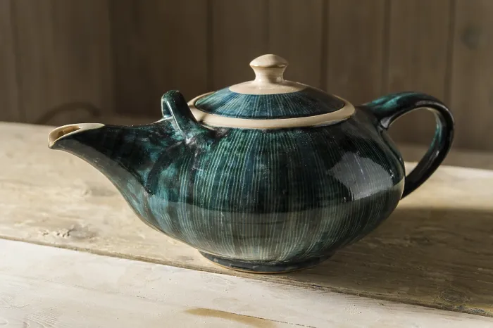 Framed Print : Ceramic Workshop Print, Glazed Pot with Handle Framed Print : Ceramic Workshop Print, Glazed Pot with Handle