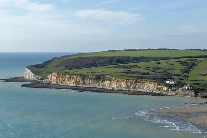 Framed Print : Chalk Cliffs at Cuckmere Haven Print, South Downs England Framed Print : Chalk Cliffs at Cuckmere Haven Print, South Downs England