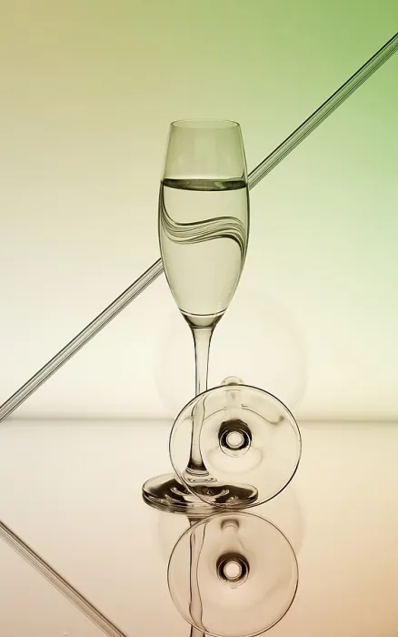 Framed Print : Champagne Glasses Print on Gradient Background Framed Print : Champagne Glasses Print on Gradient Background