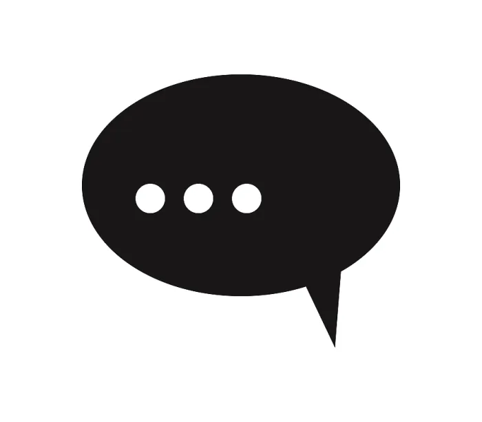 Framed Print : Vector Chat Icon Print on White Background