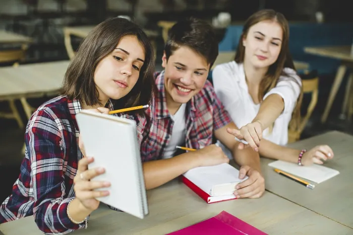 Framed Print : Cheerful Students Playing Classroom Print Framed Print : Cheerful Students Playing Classroom Print