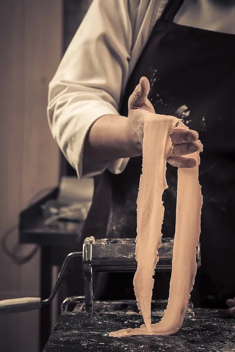 Framed Print : The Chef Makes Fresh Spaghetti from Scratch Print Framed Print : The Chef Makes Fresh Spaghetti from Scratch Print