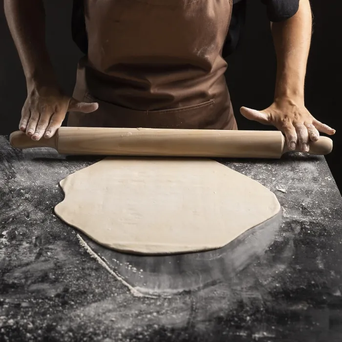 Framed Print : Chef Using Rolling Pin Dough Print Framed Print : Chef Using Rolling Pin Dough Print