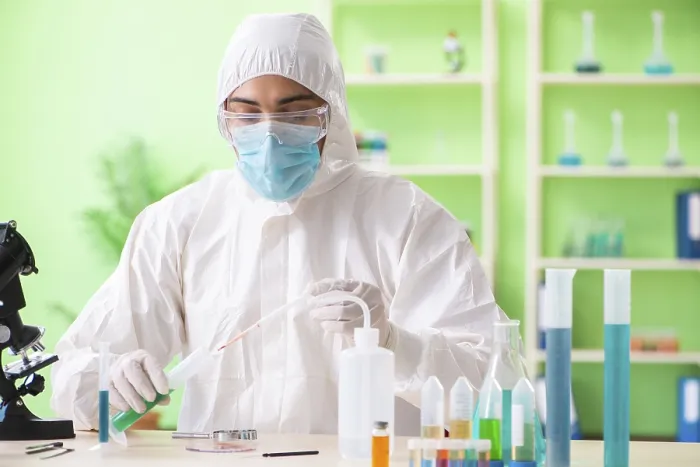 Framed Print : Chemist in Lab Print Framed Print : Chemist in Lab Print