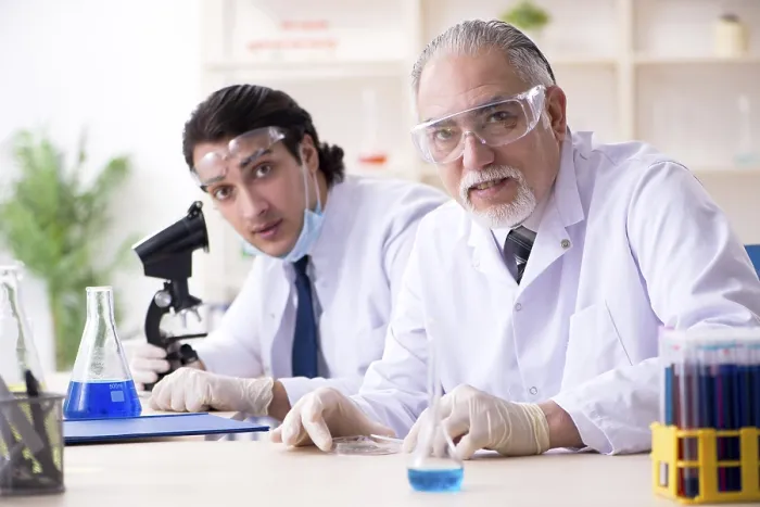 Framed Print : Chemists at Work Print Framed Print : Chemists at Work Print