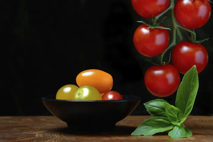 Framed Print : Cherry Tomatoes Print - Fresh on the Stem and in Skin Framed Print : Cherry Tomatoes Print - Fresh on the Stem and in Skin