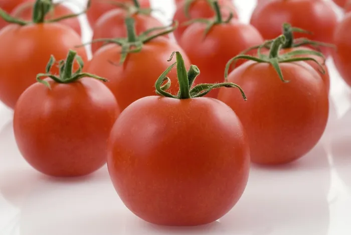Framed Print : Cherry Tomatoes Print on White Background