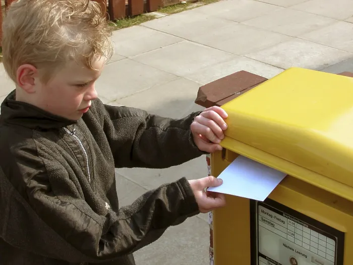 Framed Print : Child at the Post Box Print Framed Print : Child at the Post Box Print