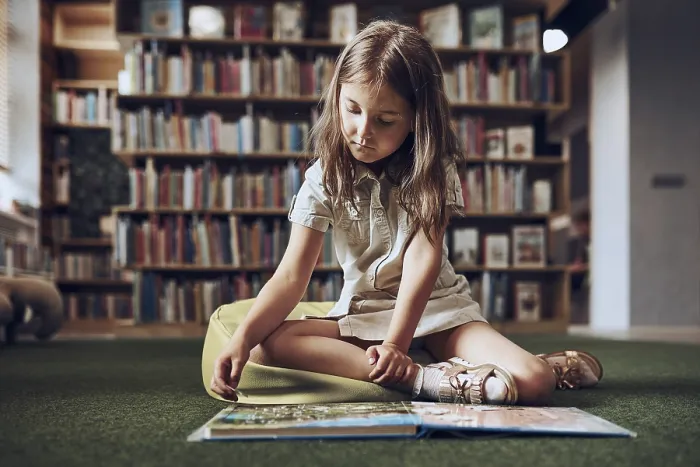 Framed Print : Primary School Pupil Solves Riddle in Print Framed Print : Primary School Pupil Solves Riddle in Print