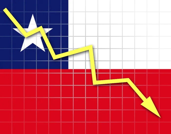 Framed Print : Chile Flag and Arrow Graph Print Framed Print : Chile Flag and Arrow Graph Print