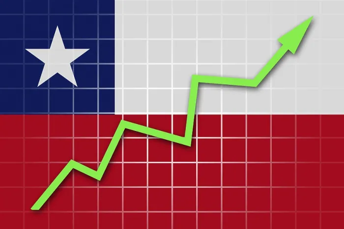 Framed Print : The Chile Flag and Arrow Graph Print Framed Print : The Chile Flag and Arrow Graph Print