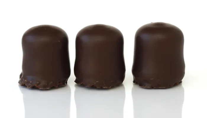 Framed Print : Three Chocolate-Covered Marshmallows Print Framed Print : Three Chocolate-Covered Marshmallows Print