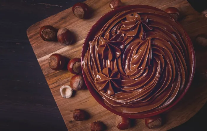 Framed Print : Chocolate Nut Paste Print in a Cup Framed Print : Chocolate Nut Paste Print in a Cup