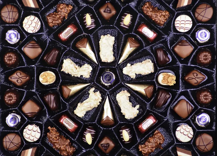 Framed Print : Studio Shot of Chocolates in a Box - Print Framed Print : Studio Shot of Chocolates in a Box - Print